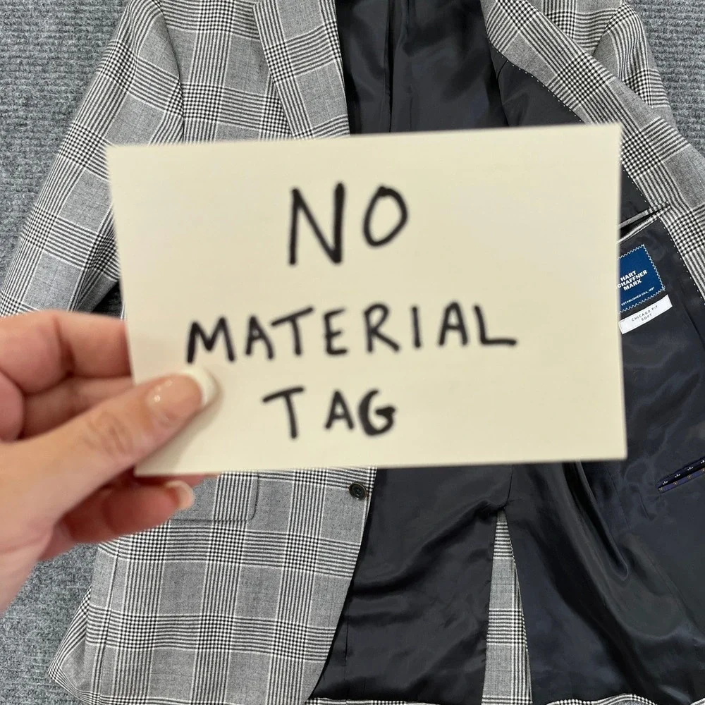 Hart Schaffner Marx Blazer 42 Glen Plaid Chicago Fit Soft Sport Coat Business